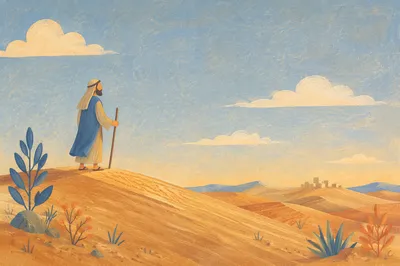 Golden Desert Dunes Under Vast Sky