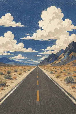 Desert Highway Spiritual Journey Background