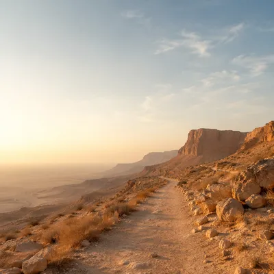 Desert Wilderness Dawn Spiritual Journey Background