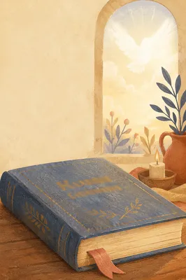 Holy Spirit Light Over Scripture Background