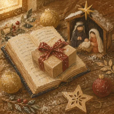 Gift Box on Open Devotional Book