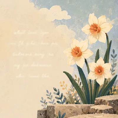 Grace and Faith Daisy Background