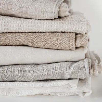 Natural Linen Fabric Texture Background
