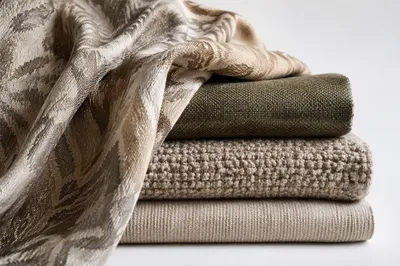 Natural Linen Textile Background with Woven Layers