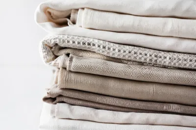 Natural Linen Fabric Texture Background Layers