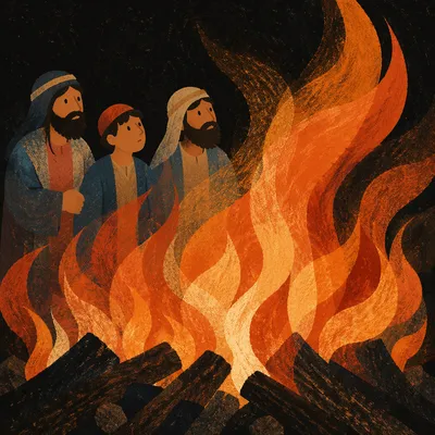 Dark Dramatic Flames Rising From Wood