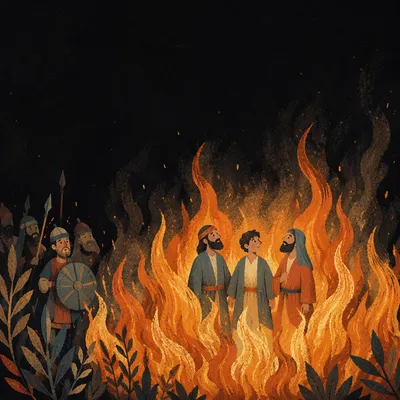 Dramatic Flames on Dark Background