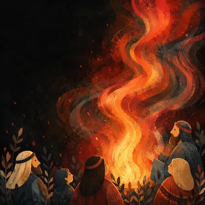Dramatic Dark Fire Flame Background