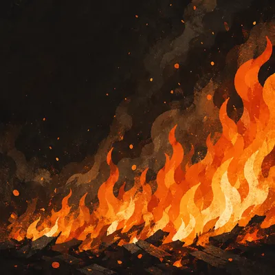 Dark Dramatic Fire Flame Background