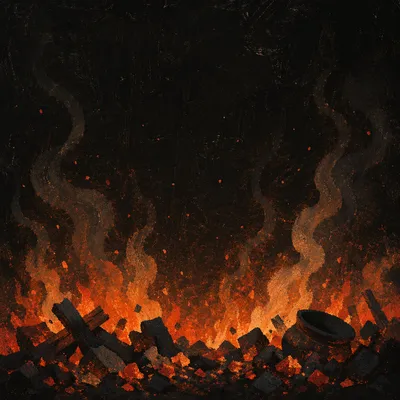 Dark Dramatic Fire Flames Background