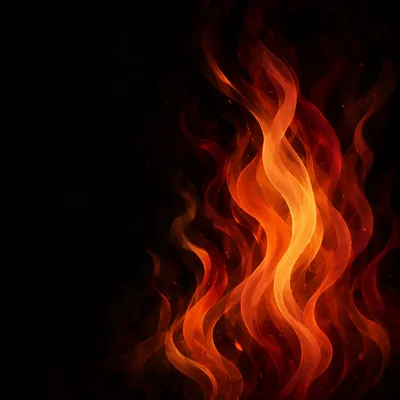Dramatic Dark Fire Background with Flames