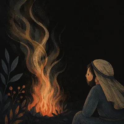 Dark Dramatic Fire Flames Background