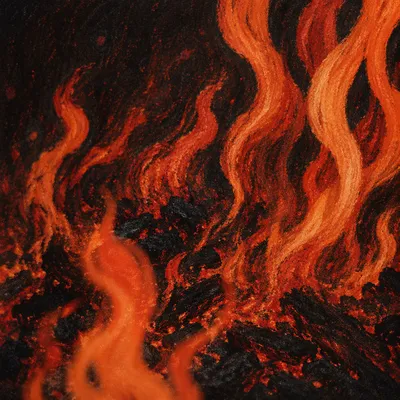 Dark Dramatic Fire Flames Background