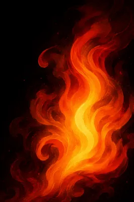 Dramatic Dark Fire Flames Background