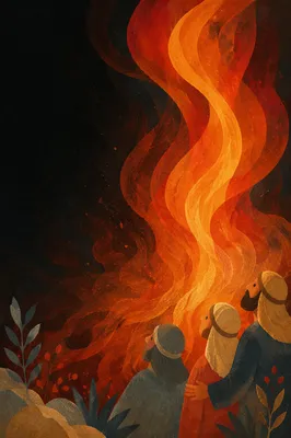 Dramatic Crimson Flame Background with Dark Copy Space