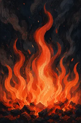 Dark Dramatic Fire Flame Background
