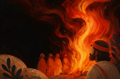 Dramatic Dark Fire Flame Background