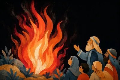 Dramatic Dark Fire Flames Background