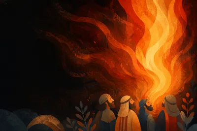 Dramatic Dark Fire Flame Background