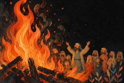 Dark Dramatic Fire Flames Background