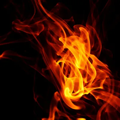 Abstract Flames on Black Background
