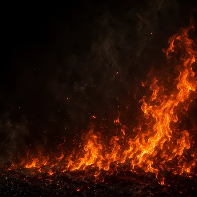 Dark Dramatic Fire Flames Background