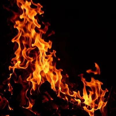 Dark Dramatic Fire Flames Background