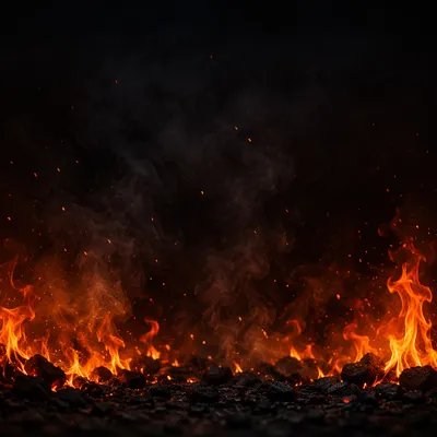 Dark Dramatic Fire and Ember Background