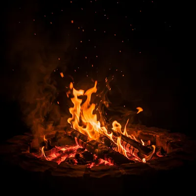 Dramatic Night Vigil Fire Background