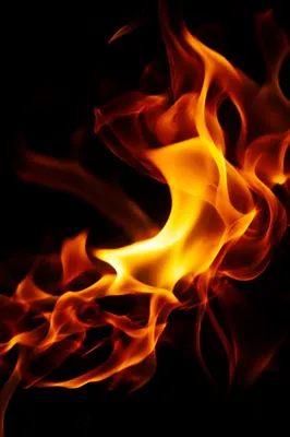 Abstract Flames on Black Background
