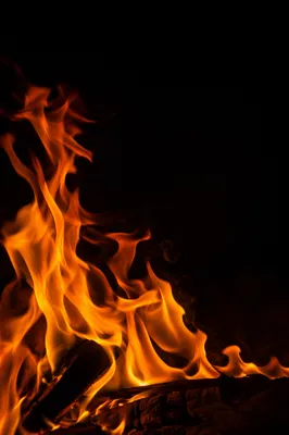 Dramatic Dark Orange Flame Background