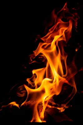 Dramatic Golden Flames on Black Background