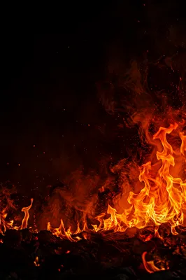 Dark Dramatic Fire Flames Background