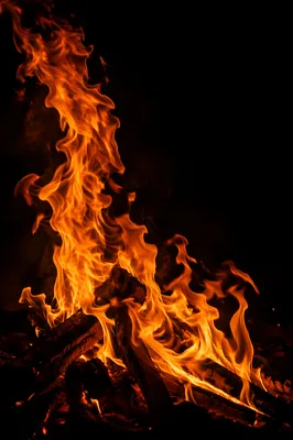 Dark Dramatic Fire Flames Background