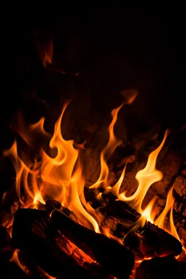 Dark Dramatic Fire Flames Background