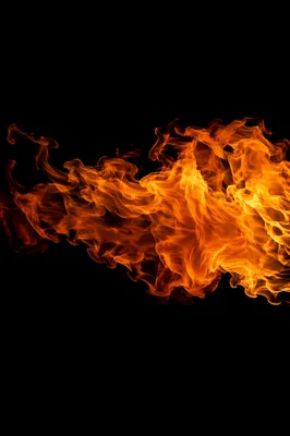 Dramatic Golden Fire on Black Background