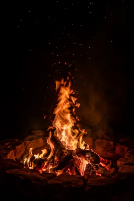 Dramatic Night Vigil Fire Background