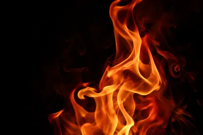 Dramatic Black Fire Flames Background