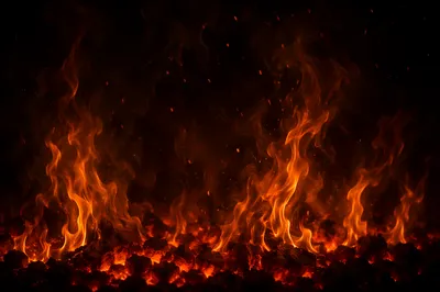 Dark Dramatic Fire Flame Background