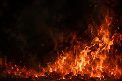Dark Dramatic Fire Flame Background