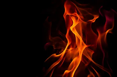 Dramatic Dark Fire Flames Background