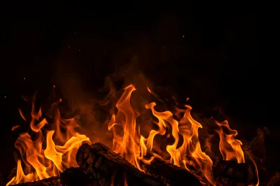 Dark Dramatic Fire Flames Background