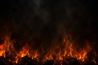 Dark Dramatic Fire and Ember Background