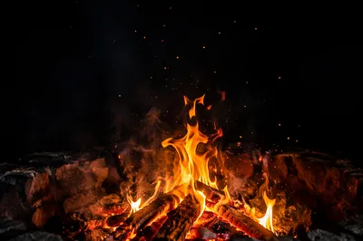 Dramatic Night Fire Vigil Background