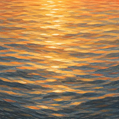 Golden Hour Flowing Water Reflections