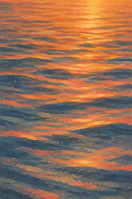Golden Sunset Reflections on Flowing Water