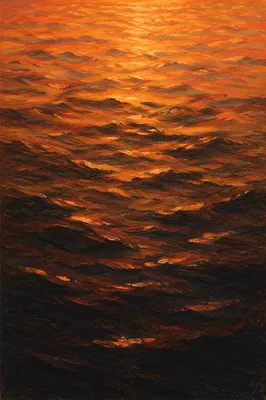 Golden Reflections on Rippling Water Surface