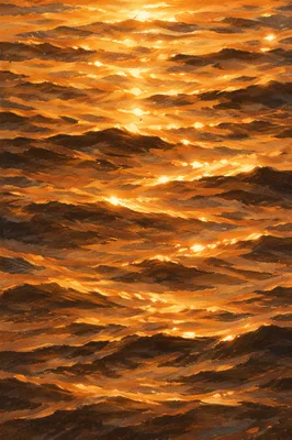 Golden Light on Flowing Water Surface