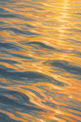 Golden Light on Flowing Water