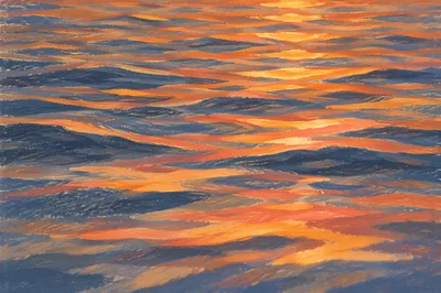 Golden Sunset Reflections on Flowing Water